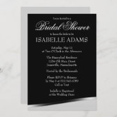 Invitation Texte blanc sur l'invitation à la douche nuptiale  (Devant / Derrière)