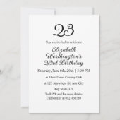 Invitation Texte calligraphie minimaliste (Dos)