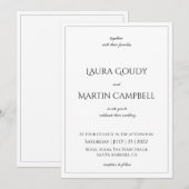 Invitation texte classique Élégance (Devant / Derrière)