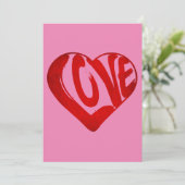 INVITATION TEXTE D'AMOUR TYPOGRAPHIE ROUGE SAINT VALENTIN (Debout devant)