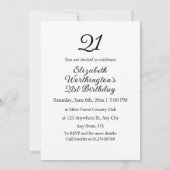 Invitation Texte de calligraphie minimaliste  (Dos)