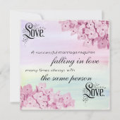 Invitation Texte de citation Calligraphie et fleurs Cadre de (Devant)