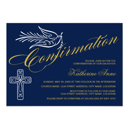 Invitation Texte De Confirmation De Manuscrit D Or Avec La Zazzle Be