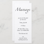 Invitation Texte de massage (Devant / Derrière)