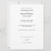 Invitation Texte de modèle de mariage (Devant)