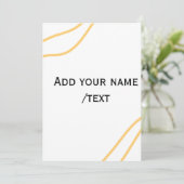 Invitation texte de nom de bordure espagnole jaune lignes de (Debout devant)