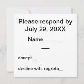 Invitation Texte du drapeau des États-Unis (Dos)