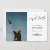 Invitation Texte du lycée moderne Photo Graduation Party (Dos)