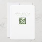 Invitation Texte en arc vert et rose Fête des mariées moderne (Dos)