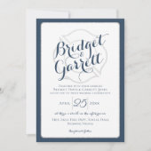 Invitation Texte et monogramme du concepteur de pompiers (Devant)