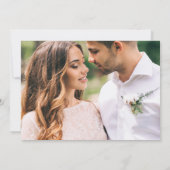 Invitation Texte et photo modernes | Mariage noir et blanc (Dos)