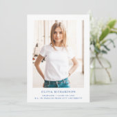 Invitation Texte et photo simple et élégant | Graduation 2023 (Debout devant)