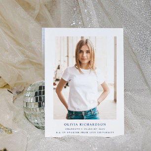 Invitation Texte et photo simple et élégant Graduation 2023