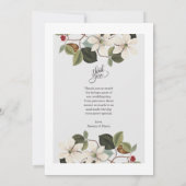 Invitation Texte et photo simple et élégant | MERCI MARIAGE (Dos)