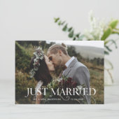 Invitation Texte et photos uniques | Juste marié (Debout devant)