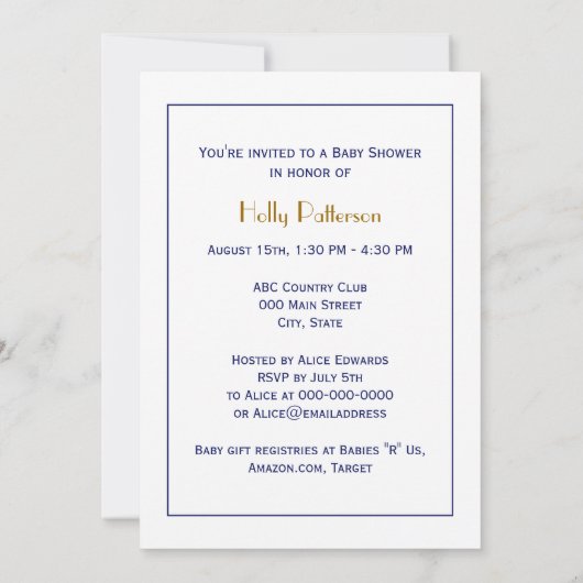 Invitation Texte graphique LOVE - Bleu (Dos)