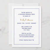 Invitation Texte graphique LOVE - Bleu (Dos)
