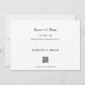 Invitation Texte minimaliste Mariage photo Enregistrer la car (Dos)