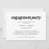 Invitation Texte moderne | Groupe d'engagement noir et blanc (Devant)