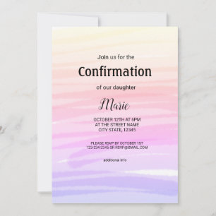 Invitation Texte modifiable de couleur aquarelle ajoutez votr