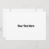 Invitation Texte personnalisé (Devant / Derrière)