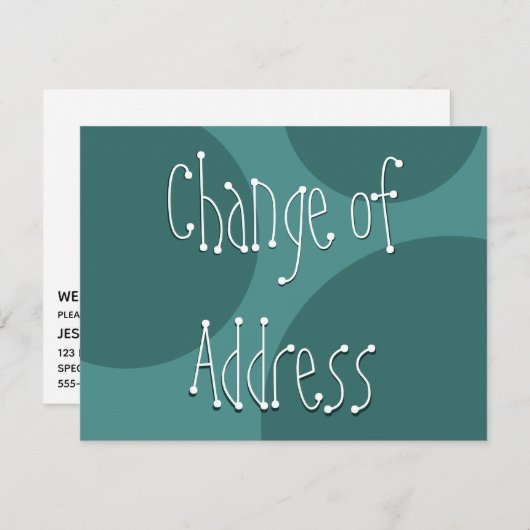 Invitation Texte risqué sur des cercles Turquoises Nouvelle c (Devant / Derrière)