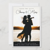 Invitation Texte simple élégant et photo | Save the date (Devant)