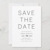 Invitation Texte simple enregistrer l'invitation de date (Devant)