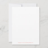 Invitation Texte simple et coeur corail blanc mariage invite (Dos)