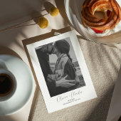 Invitation Texte simple et élégant et photo Boho Enregistrer 