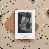 Invitation Texte simple et élégant et photo Boho Enregistrer