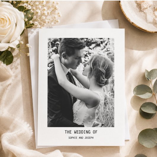 Invitation Texte simple et élégant | Mariage