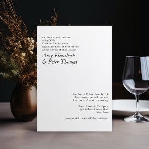 Invitation Texte simple et minimaliste uniquement QR Code Ser