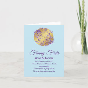 Invitation Texte simple Lilac Purple Mariage Gold Funny Faits