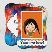 Invitation Texture colorée (Devant / Derrière)