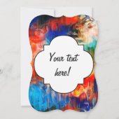 Invitation Texture colorée (Dos)