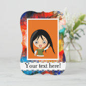 Invitation Texture colorée (Debout devant)