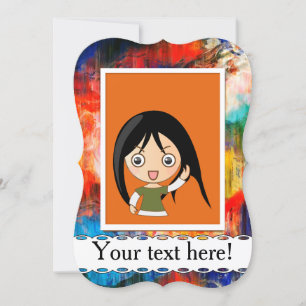 Invitation Texture colorée