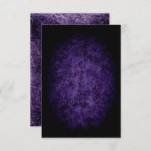 Invitation Texture de Grunge foncé Purple Toned Conception d' (Devant / Derrière)