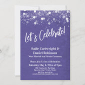 Invitation Texture de lumières Réception violette Fêtons (Devant)