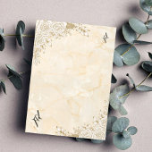 Invitation Texture de marbre dentelle florale Mariage musulma