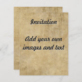 Invitation Texture de parchemin (Devant / Derrière)