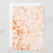 Invitation Texture d'éclaboussure - Orange (Devant / Derrière)