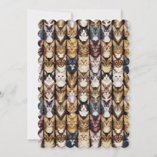 Invitation Texture des chats (Devant)
