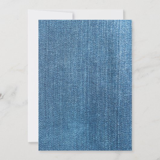 Invitation texture des jeans (Dos)