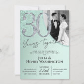 Invitation Texture Diamant 30e Anniversaire de Mariage (Devant)