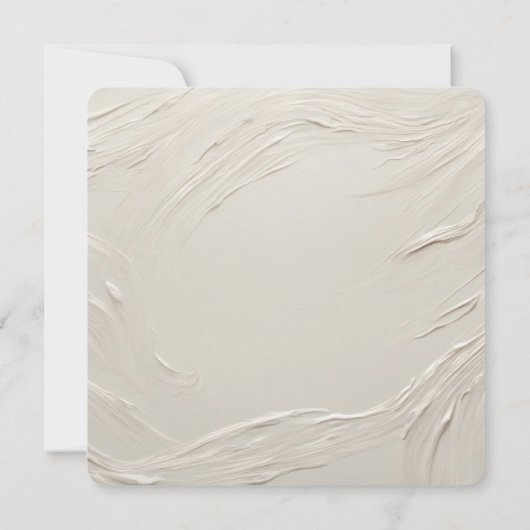 Invitation Texture d'ivoire Abstraite mariage (Dos)