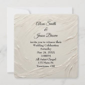 Invitation Texture d'ivoire Abstraite mariage (Devant)