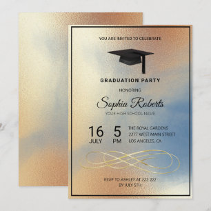 Invitation Texture dorée