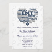 Invitation texture du Denim de retraite EMT (Devant / Derrière)